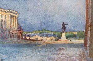 Kungligt hov, med Staty av Ludvig XIV, Versailles